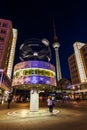 World time clock on Alexanderplatz in Berlin, Germany, at night Royalty Free Stock Photo