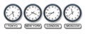 World Time Zone Clocks Royalty Free Stock Photo