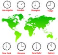 World time zones Royalty Free Stock Photo