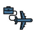 World tour, tour line isolated vector icon can be easily modified and edit
