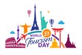 World Tourism Day logo template vector illustration