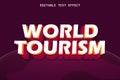 World Tourism Modern Style Editable Text Effect