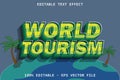 World Tourism Modern Style Editable Text Effect