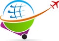 World tours and travel logo Royalty Free Stock Photo