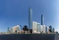 World Trade Center Abu Dhabi and Al Ittihad Square Royalty Free Stock Photo