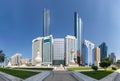 World Trade Center Abu Dhabi and Al Ittihad Square Royalty Free Stock Photo