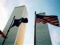 World Trade Center with flag Royalty Free Stock Photo