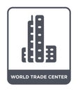 world trade center icon in trendy design style. world trade center icon isolated on white background. world trade center vector