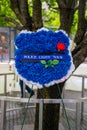 World Trade Center police sign in New York City USA Skyline