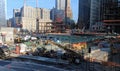 The World Trade Center site being cleaned up and reconstructed some years after the terrorist attack of 2001 in New York city