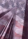 World Trade Center with American flag Royalty Free Stock Photo