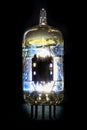 Vintage Retro 12AX7 Vacuum Tube used in TVs, Radios and Amplifiers - Electronics Parts Royalty Free Stock Photo