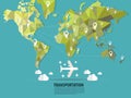 World transportation vector :flats