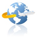 World Travel and Delivery Logo Royalty Free Stock Photo