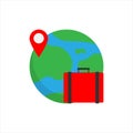 World Travel Icon Shape Royalty Free Stock Photo