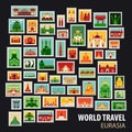 World Travel. Icons set.