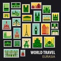 World Travel. Icons set.