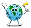 World Travel Indicating Planet Traveller 3d Illustration