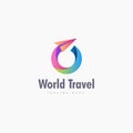 World travel logo icon design concept  Travel logo design Royalty Free Stock Photo