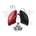World Tuberculosis Day TB day banner white background Royalty Free Stock Photo