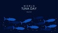 world tuna day banner template dark background