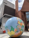 The World Turned Upside Down, is a globe, which stands inverted on the north pole, outside London School of Economics