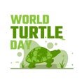 World turtle day campaign Royalty Free Stock Photo