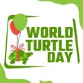 World turtle day campaign Royalty Free Stock Photo