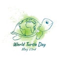 World Turtle Day cand or bunner