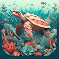 World Turtle day concept. Generative Ai