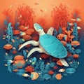 World Turtle day concept. Generative Ai