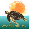 World Turtle Day concept Royalty Free Stock Photo