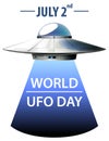World UFO Day Poster Design Royalty Free Stock Photo