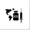 World vaccination glyph icon