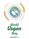 World vegan day background