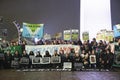 World Vegan Day in Buenos Aires, Argentina. Banner: For the end of speciesism