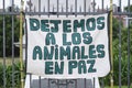 2021 World Vegan Day, Buenos Aires, Argentina. Lets leave animals in peace
