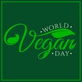 World Vegan Day hand drawn vector background