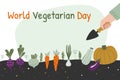 World vegetarian day banner.