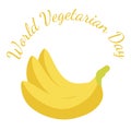 World Vegetarian Day. Fruit - banana