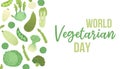 World Vegetarian Day Vector Illustration. World Vegetarian Day typo text for cards, stickers, banners and posters.