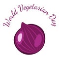 World Vegetarian Day. Vegetables - onion