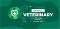 World Veterinary Day background or banner