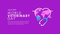 world veterinary day background template