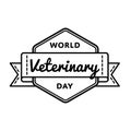 World Veterinary day greeting emblem