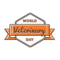 World Veterinary day greeting emblem