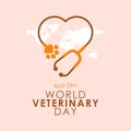 world veterinary day poster template