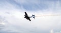 World war 2 bomber plane stunt flying Royalty Free Stock Photo