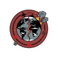 world war conflict peace vector emblem Royalty Free Stock Photo