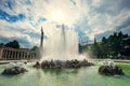World War Fountain and Heroes Monument of Red Army on Schwarzenbergplatz Royalty Free Stock Photo